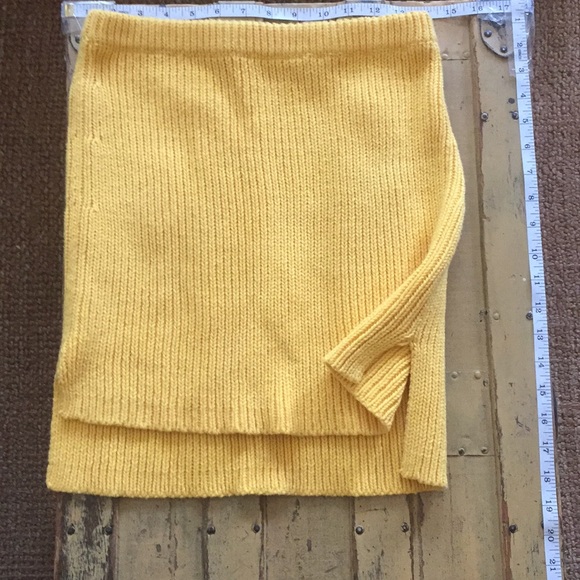 NASTY GAL STRETCH YELLOW 2PC CROP SKIRT SET M - Picture 6 of 13